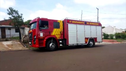 Bombeiros realizam corte de árvore no Bairro Floresta