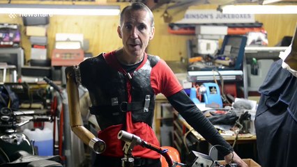 Man uses mannequin limb to ride motorbike after losing arm in freak accident