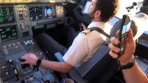 Airbus A320 Cockpit Landing in Lebanon Beirut with Middle East Airlines HD