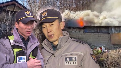 불길 뛰어들어 지적장애인 구한 경찰 "할 일 했을 뿐" / YTN