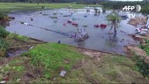 Indonésie: images aériennes de champs inondés