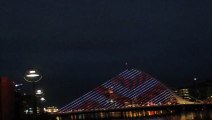 Christmas Lights  : Samuel Beckett BridgeSamuel Beckett Bridge
