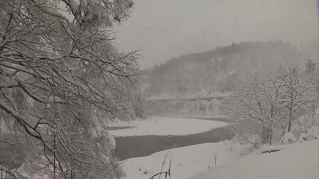 Снежная пурга в Японии