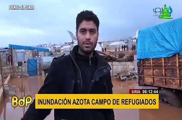 Siria: inundación azota campo de refugiados