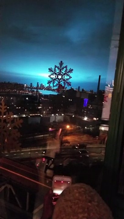 Strange Blue Light Illuminates the NYC Night