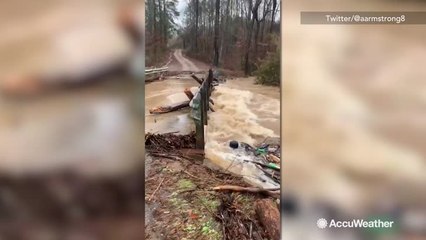 Murphy Creek overflows amid torrential rain
