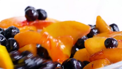 Peach Blueberry Crumble Tart