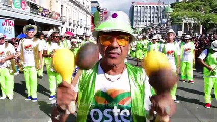 Revellers take part in Costa Rica carnival parade