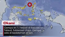 Gempa M 7,1 Guncang Kepulauan Talaud Sulawasei Utara