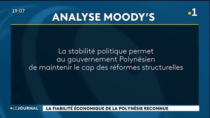 La Polynésie redevient un pays fiable économiquement