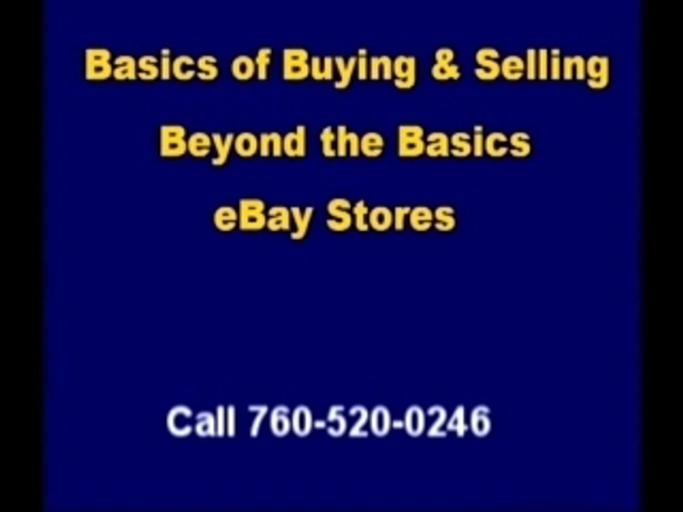 eBay Lessons in North San Diego County