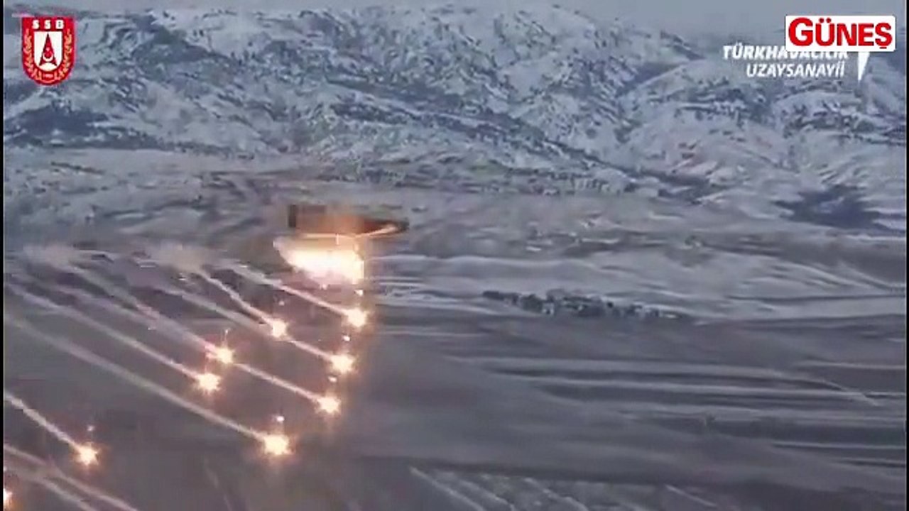 HÜRKUŞ-C'den ilk görüntü yayınlandı: Bomba yağdırdı