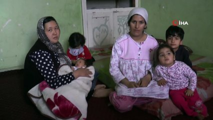 İki Afgan mülteci aile aynı evde kaderlerini paylaşıyor