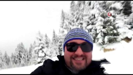 Kümbet Yaylası'nda kızak zamanı