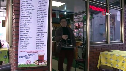 Bu çay ocağında sigarayı bırakanlara çay ücretsiz