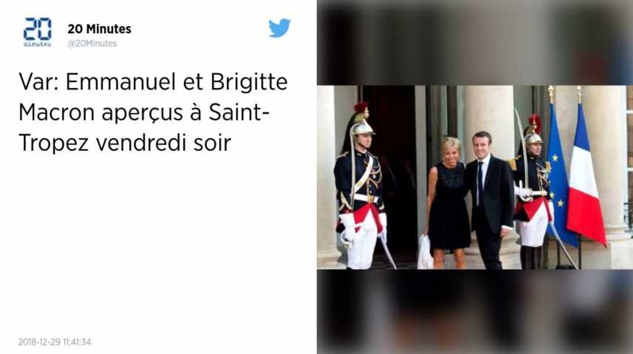 Emmanuel et Brigitte Macron en vacances à Saint-Tropez