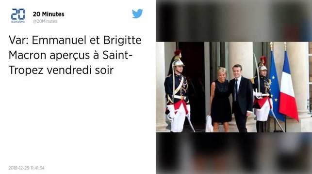 Emmanuel et Brigitte Macron en vacances à Saint-Tropez