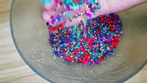 Super Crunchy Slime With Too Many colours Beads in funny balloons ! Satisfying Slime Video