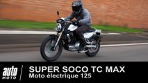 Moto électrique 125 Super Soco TC MAX ESSAI POV Auto-Moto.com