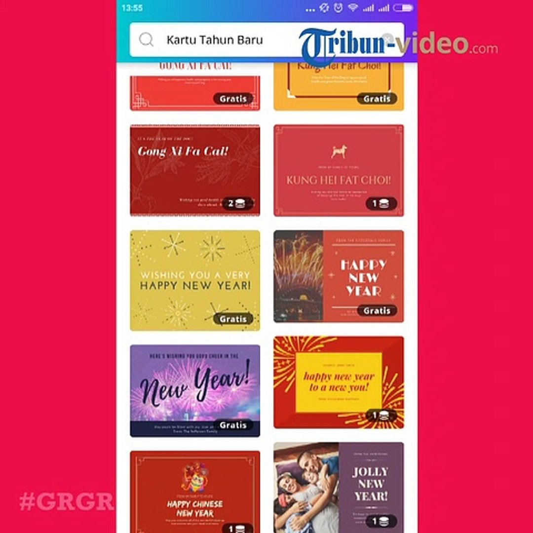 ⁣Kartu Ucapan Tahun Baru 2019 Keren Pakai Smartphone