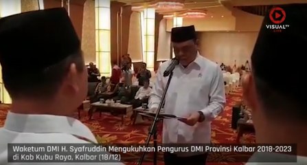 Lantik Pengurus Wilayah Dewan Masjid Kalbar, Syafruddin Berpesan Jaga Netralitas Masjid