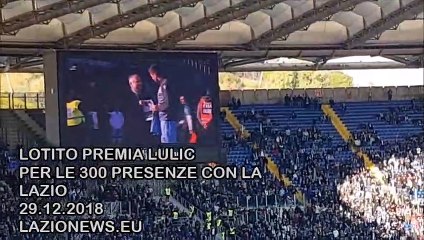 Lotito premia Lulic per le 300 presenze in biancoceleste