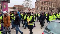 Bourg-en-Bresse : le cortège des Gilets jaunes se déplace au centre-ville