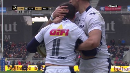 TOP14 - 13ème journée : Lyon / Agen : La réaction d'Agen par l'intermédiaire de Valentin Saurs