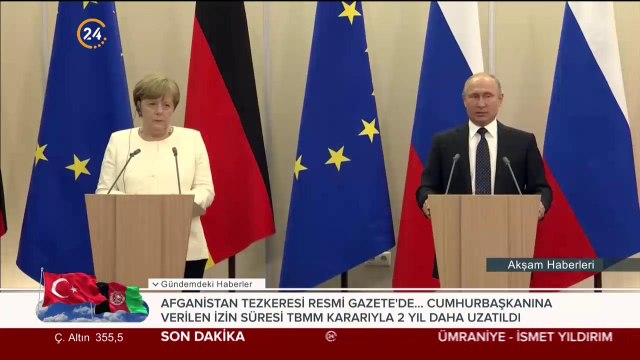 Putin ve Merkel'den Suriye görüşmesi