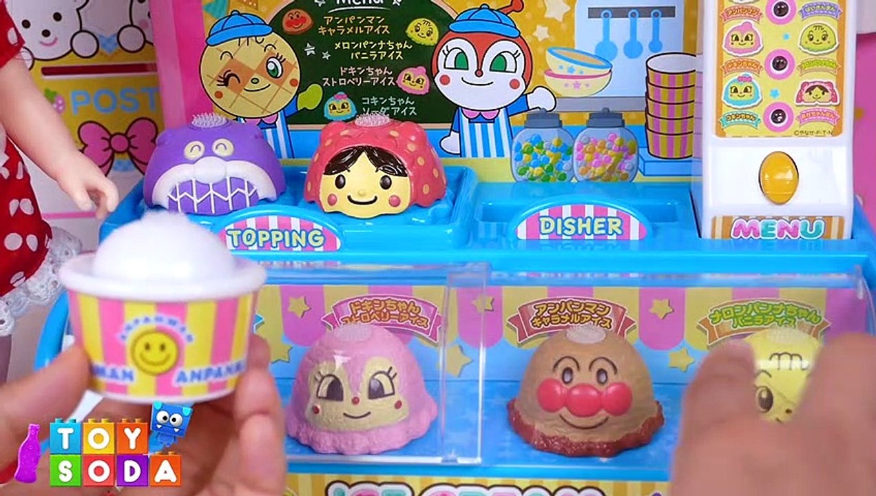 Baby Doll Hello Kitty Ice Cream Shop Anpanman Ice Cream Toy Soda