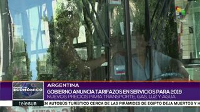 Argentina: gobierno anuncia nuevos tarifazos en servicios para el 2019