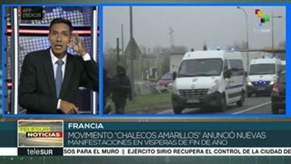Francia: nuevas manifestaciones de Chalecos Amarillos para fin de año