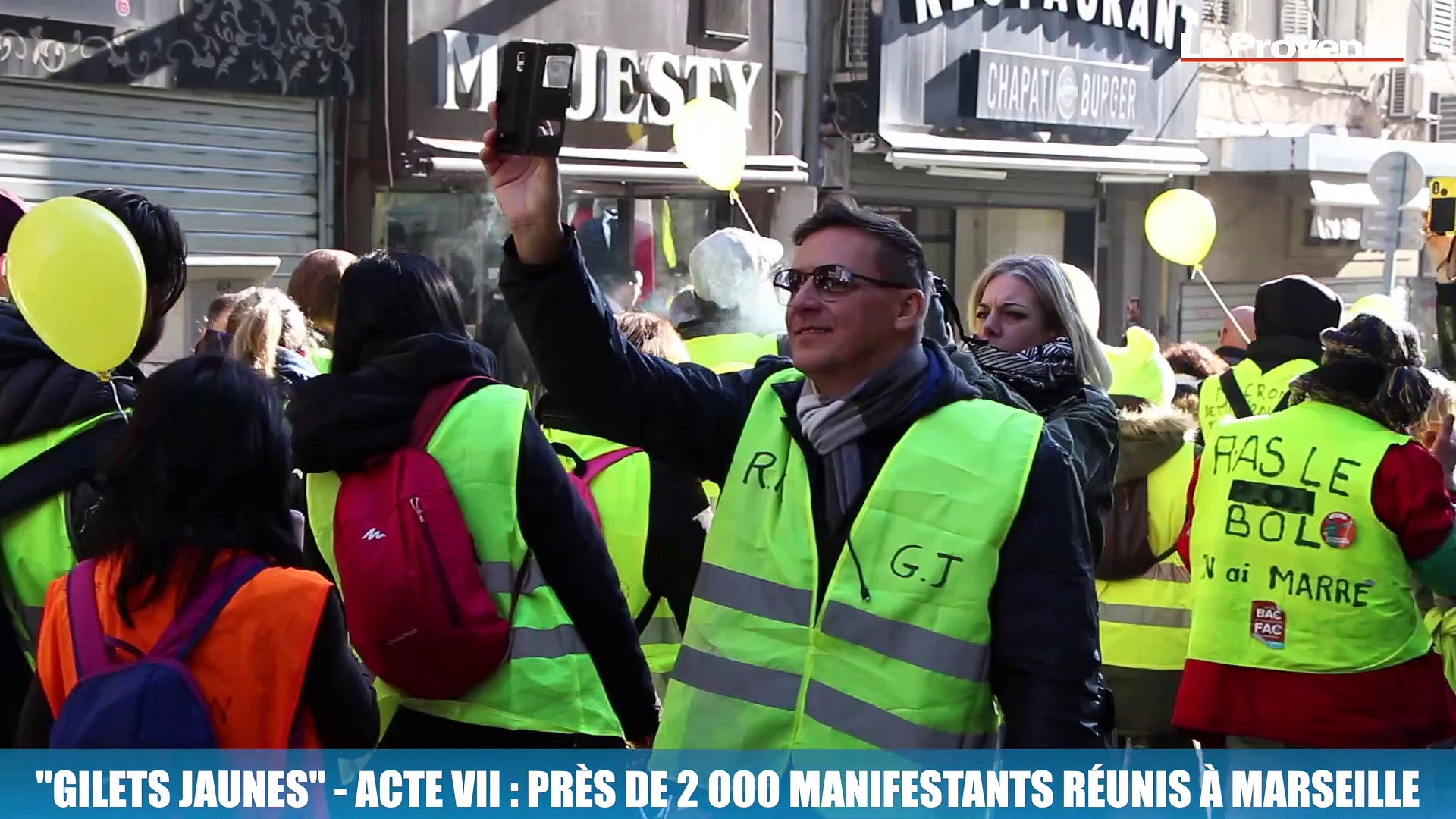 Gilets jaunes - Acte VII : près de 2 000 manifestants réunis à Marseille -  Vidéo Dailymotion