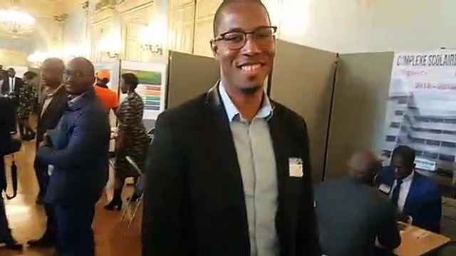 Oury Diallo de ODK Consulting au salon de l'emploi et de l'entrepreneuriat Guinéen