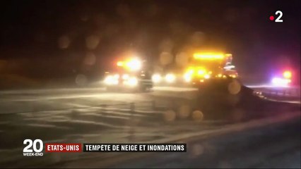 États-Unis : tempête de neige et inondations