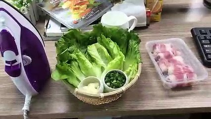 cooking office.iron grilled beef cattle delicious to fly