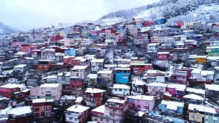 Uludağ'ın yamaçlarındaki renk cümbüşü havadan görüntülendi