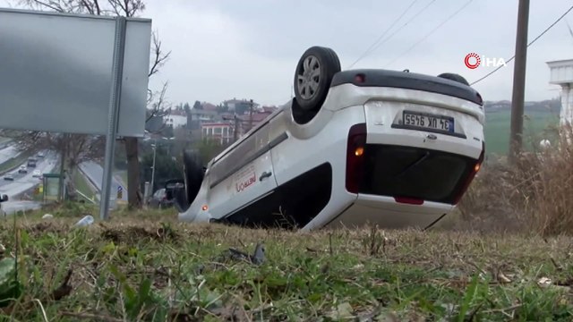 Takla Atan Araçtan Burnu Bile Kanamadan Çıktı!