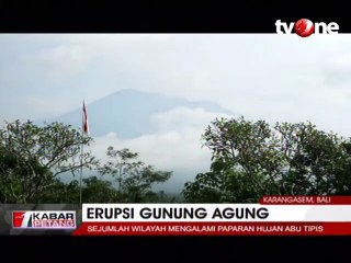 Gunung Agung Erupsi, Sejumlah Wilayah Terpapar Abu