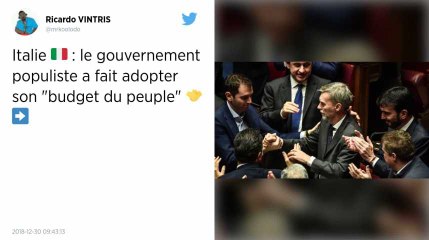 Les députés italiens approuvent le budget 2019