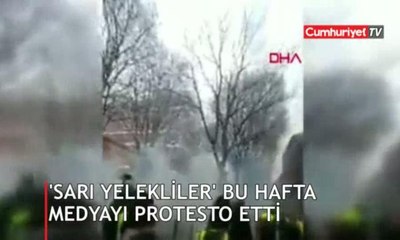 'Sarı yelekliler 'bu hafta medyayı protesto etti