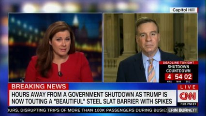 Hours away from a Government Shutdown as Donald Trump is now touting a "Beautiful" steel slat barrier with spikes. #Breaking #ErinBurnett #DonaldTrump