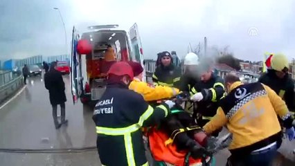 Otomobille Çarpışan Motosikletin Sürücüsü Yaralandı - Kocaeli