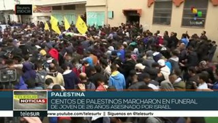 Palestina: cientos acuden a funeral asesinado por fuerzas israelíes