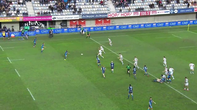 TOP 14 - Essai Nemani NADOLO (MHR) - Montpellier - Pau - J13 - Saison 2018/2019