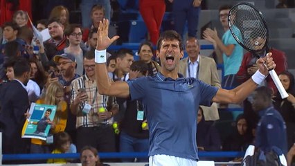 Djokovic wins with 'one of the best match points'