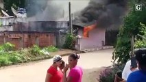 Família perde casa durante incêndio em Guarapari