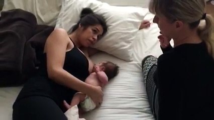 Learning how to breastfeed in a side lying position