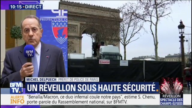 Tout est fait pour que la fête se déroule bien ce soir sur les Champs-Élysées, assure le préfet de police