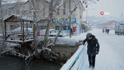 Darende ilçesinde kar sevinci